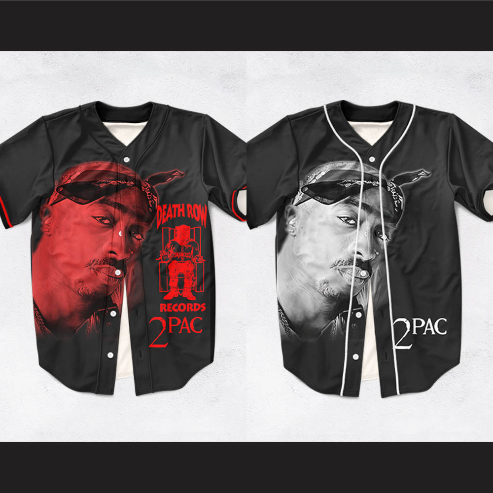 Áo thun bóng chày 2PAC Scooter 13 Black Skull