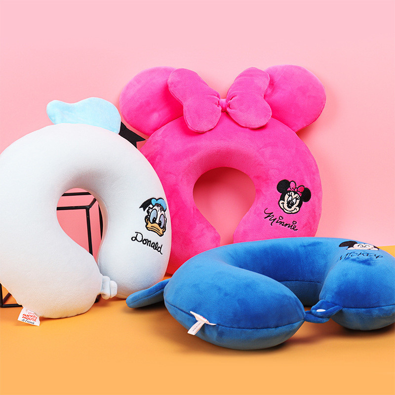 Đệm Gối Hình Chữ U Disney Memory Cotton, Mickey Minnie