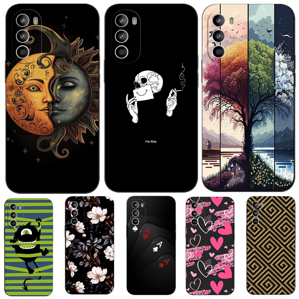 Ốp điện thoại Cho Motorola G52 4G Ốp điện thoại Silicon Mềm Cho Moto G52 4G Bảo Vệ Đen Tpu Ốp điện t