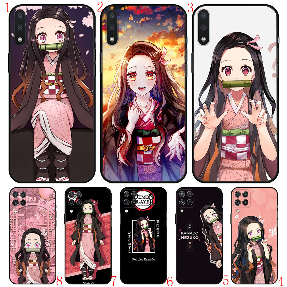 Redmi 9 t 6A 7A 8A 9A 9C NFC Note 9T K70 e K70 Pro L21 kimetsu no yaiba nezuko Ốp điện thoại màu đen