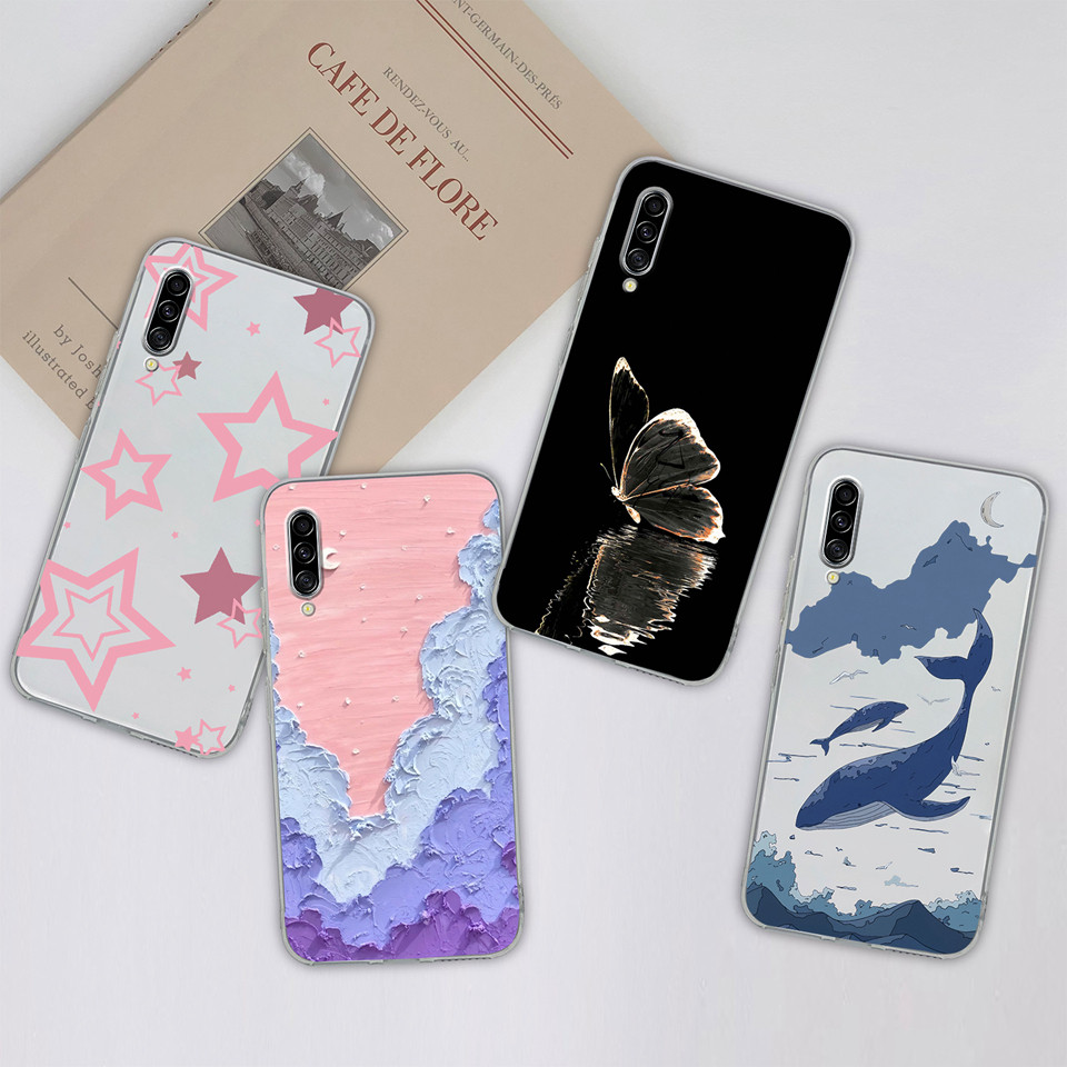 Ốp Lưng Cho samsung Galaxy a90 Twinkle Ngôi Sao Sóng Biển Chống Sốc Silicon Nhẹ Trong Suốt Vỏ Điện T