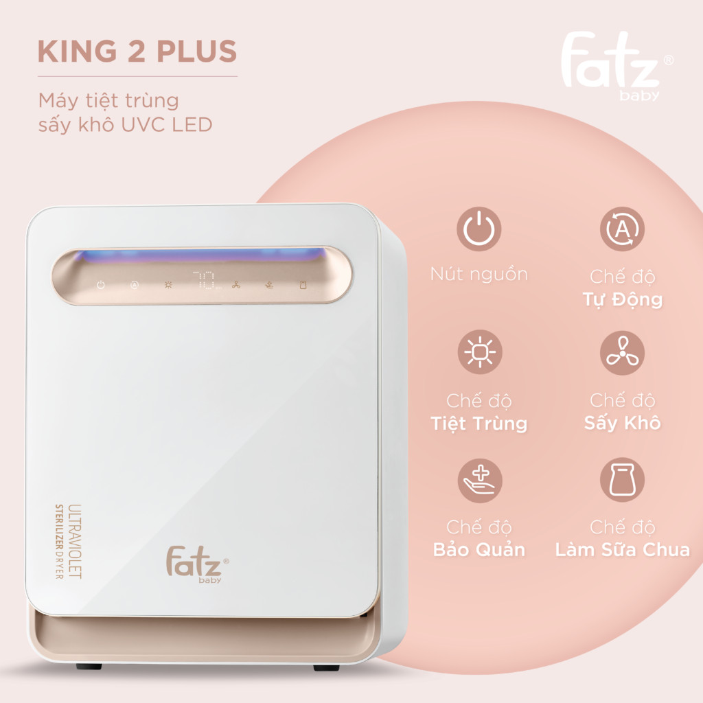 Máy tiệt trùng sấy khô UVC LED cao cấp 25 Lít Fatzbaby KING 2 PLUS-  Fatz FB4725BT:5619