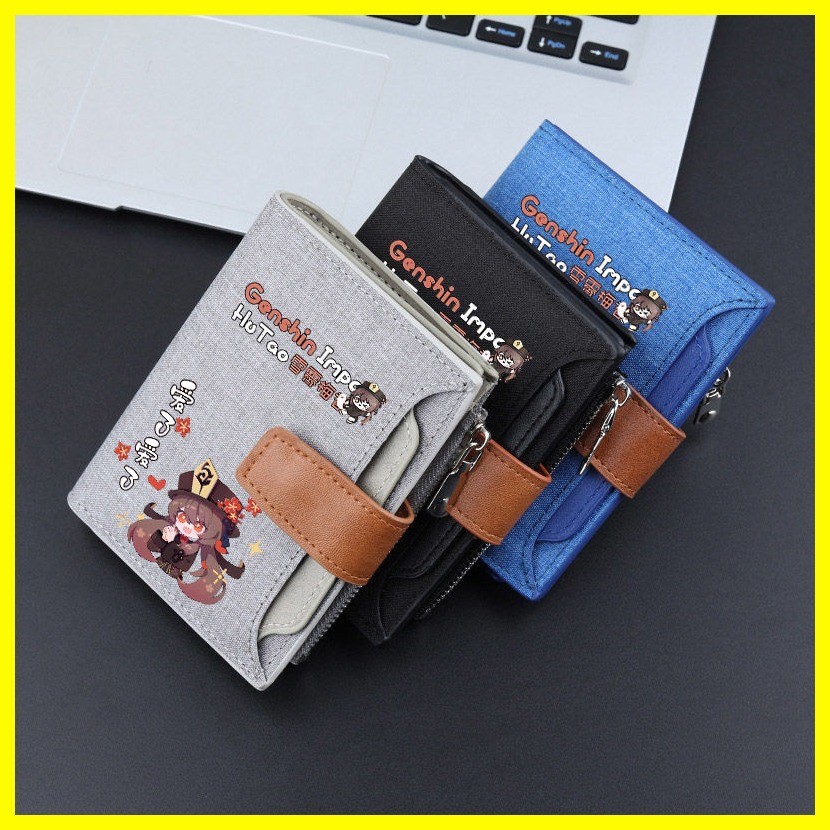 [Zoci] Ví Genshin Impact Hutao Genshin Impact Hutao Yuanshen Walnut Lord Merchandise Ví Nam Nữ Sinh 