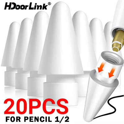 Hdoorlink 20 Chiếc Nẹp Bút Chì Cho A-ple Bút Chì Thế Hệ Thứ 2 Đầu Stylus Bút Thay Thế Nib