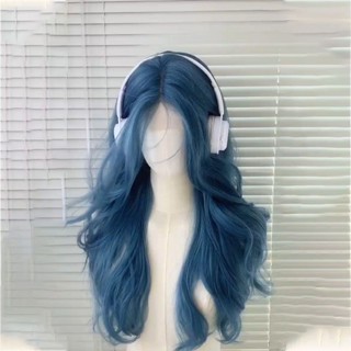 Tóc Giả Nữ Nhuộm Giữa Chiều Dài Xoăn Tóc Full Mũ Loại Đa Năng cos Tính Khí Sóng Lớn Full Mũ Tóc Giả