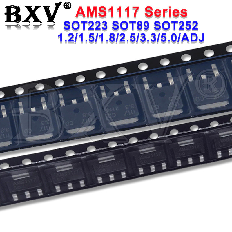 10 chiếc AMS1117 AMS1117-1.2V AMS1117-1.5V AMS1117-1.8V AMS1117-2.5V AMS117-3.3V AMS1117-5.0 V AMS11