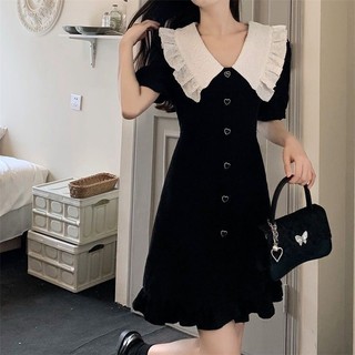 Váy Nữ Phong Cách Pháp Búp Bê Cổ Áo Đầm Trẻ Em Mùa Hè Mới Thắt Lưng Khí Chất