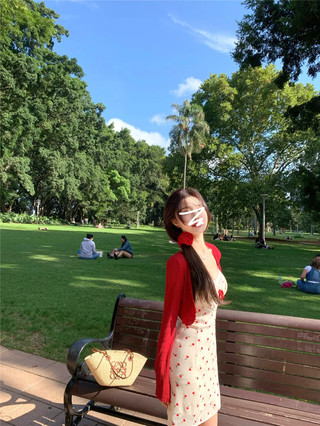 71044 Đầm Ngắn Nơ Hoa Nữ