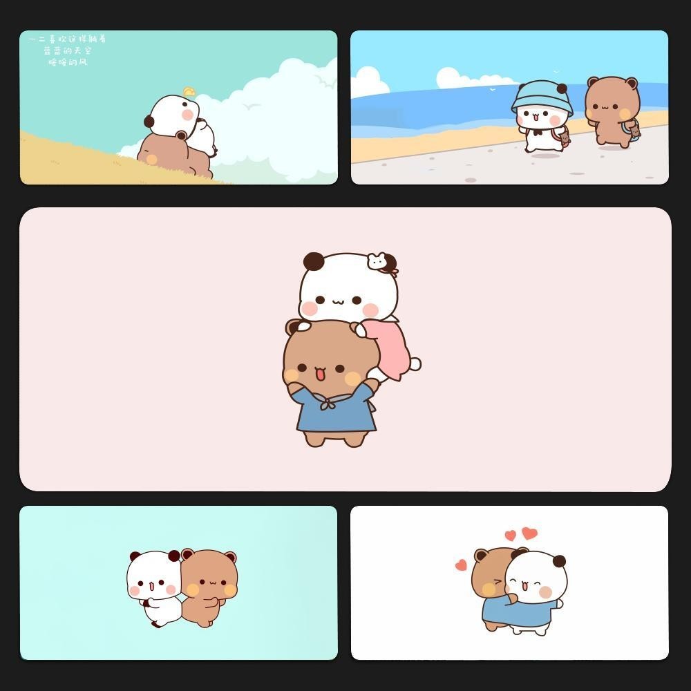 AAA B-Bubu-dudu Panda Mousepad Chuột Chơi Game Lớn Miếng Lót LockEdge Dày Bàn Phím Máy Tính Bàn Thảm