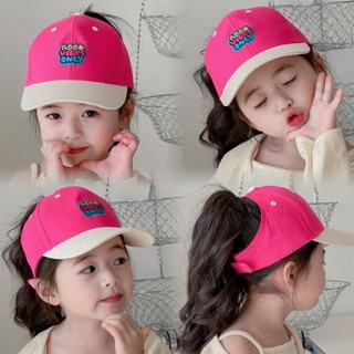 [Khuyến mãi] Mũ bóng chày trẻ em Mũ chống nắng Mũ chống nắng kiểu Cotton có thể buộc đuôi ngựa Mũ lưỡi trai rỗng
