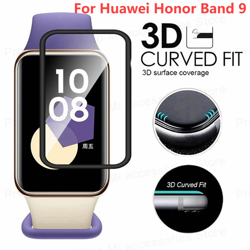 Phim bảo vệ cong 3D cho đồng hồ thông minh chống trầy xước Huawei Honor Band 9 Bảo vệ màn hình mềm c