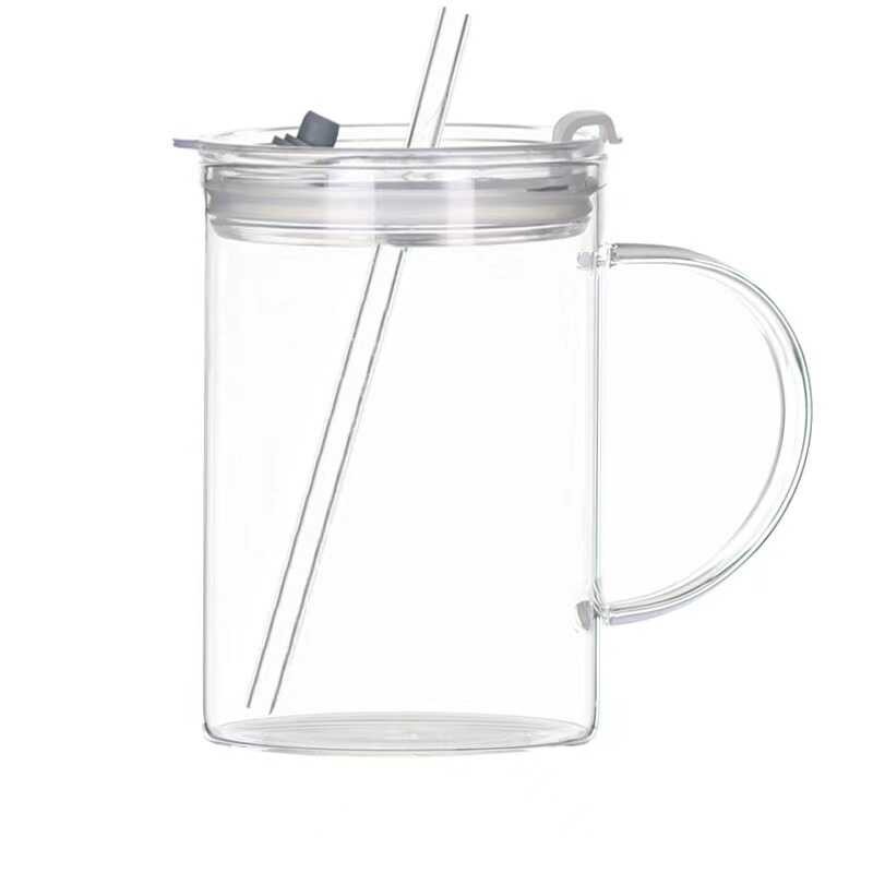 6C Trang Chủ Ống Hút Glass Cup Ins Cao Cấp Sensing Glass Cup Summer Cool Cup Công Suất Lớn Nh