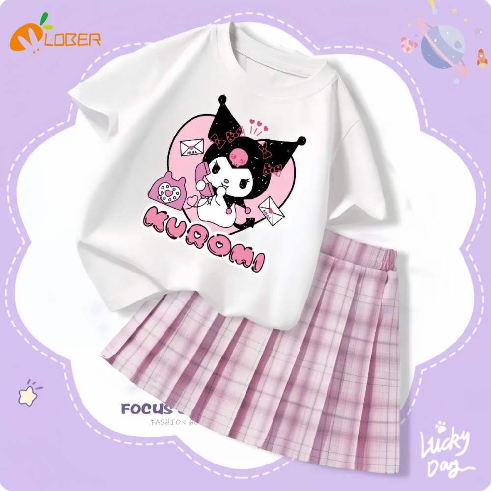 Bộ váy bé gái LOBER Bộ váy Kuromi trẻ em Bộ váy bé gái Kuromi JK Bộ đồ cho bé gái Váy JK Quần áo trẻ