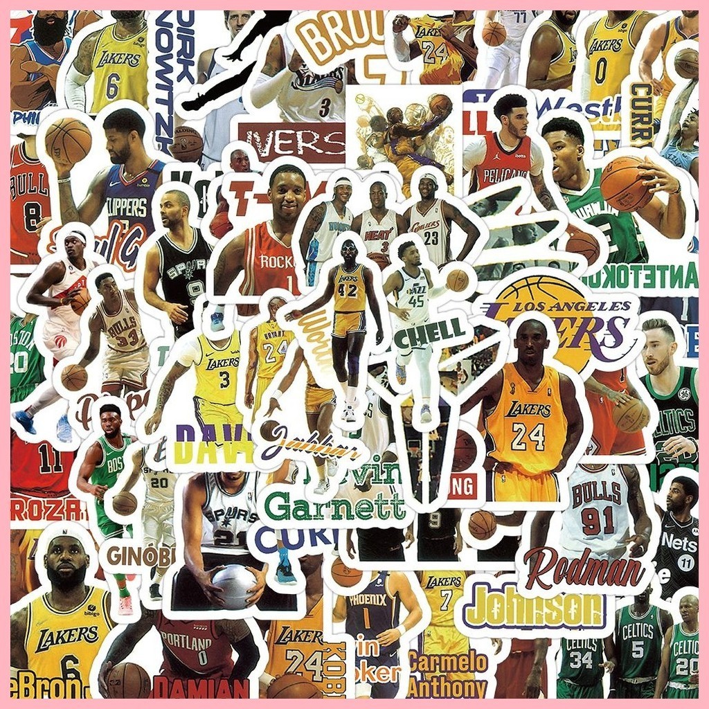 ((Guyn) Nhãn dán Kobe Bryant (80 tờ) Nhãn dán siêu sao bóng rổ NBA Kobe James Irving Star Merchandis