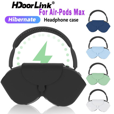 Hdoorlink Air-Pods Max Ốp Lưng Có Chức Năng Ngủ Tai Nghe Bảo Vệ Túi Bảo Quản Mềm Mại Thoải Mái Vỏ Bảo Vệ