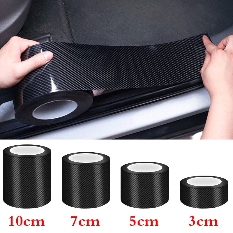  3d Sợi Carbon Nano Keo Dán Xe Ô Tô Bảo Vệ Phim Cạnh Cửa Bảo Vệ Xe Cốp Xe Cửa Sill Toàn Thân Miếng Dán Vinyl Xe Ô Tô 