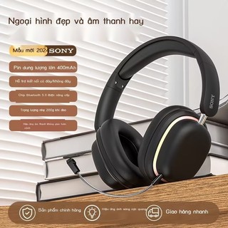 Sony Tai nghe phát sáng Bluetooth không dây 5.0 tai nghe chụp tai Bluetooth thao trò chơi tai nghe