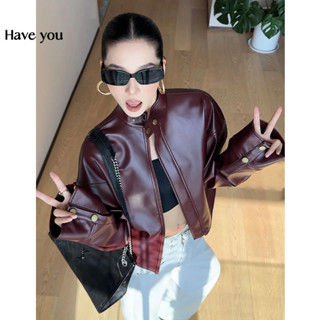 Phong Cách Hàn Quốc Cao Cấp Cổ Đứng Dài Tay Áo Khoác Nữ Mùa Xuân Phong Cách Mới Thời Trang Mỏng Hơn Nhìn Áo Khoác Da Giảm Tuổi Niche Cardigan Top