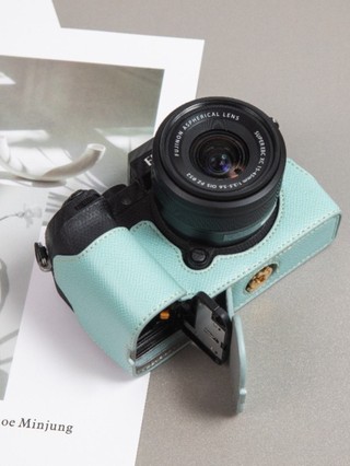 Ốp Bảo Vệ Camera Fujifilm XS20 XE4 Da XT30 Thế Hệ Thứ Hai XT5 XT4 Túi X100VIXS10 Tiffany Blue
