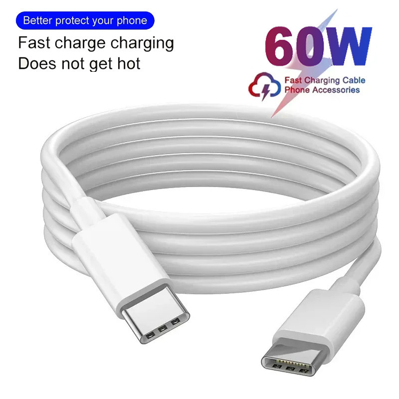 Cáp sạc nhanh 3A 60W USB C sang USB C PD Type C sang Type C