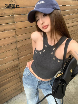 Dây mỹ camisole nữ mùa hè co giãn thể thao mặc bên trong cô gái nóng áo ngắn mặc ngoài