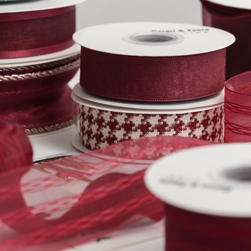 Rượu Vang Đỏ Ruy Băng Bộ Sưu Tập Ruy Băng Nơ Trang Trí Đám Cưới Ruy Băng Làm Bánh Đỏ Hoa DIY Bao Bì 