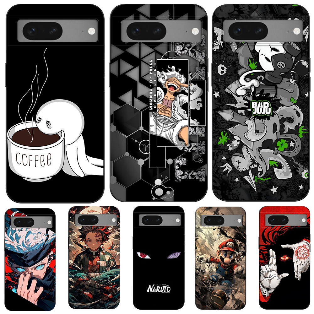 Dành Cho Google Pixel 7 Dành Cho Google Pixel 7 Pro Soft Case Màu Đen tpu Ngộ nghĩnh Punk