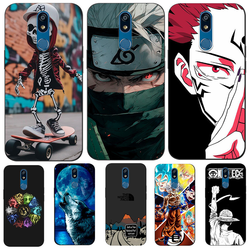 Ốp Lưng Cho LG K40 K12 + LG K12 Plus LG X4 2019 Ốp lưng Silicon Mềm Đen Tpu Nhân Vật Anime