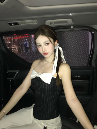 Bowknot Tube Top Eo hẹp Slim-fit Dress Sling Slimer Look