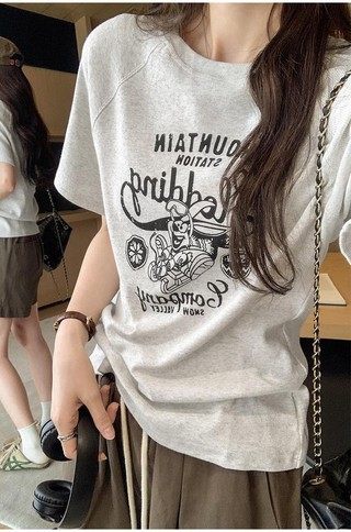 75593 Áo thun ngắn tay in chữ độc đáo độc đáo