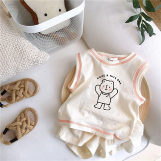 Bộ Đồ thể thao Thể Thao Mùa Hè Cho Bé COMIMO – Áo Không Tay + Quần Short Năng Động 6–20kg (Size 80–120)