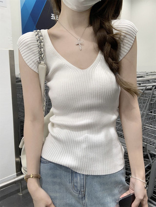 74969 Slim-fit Elegant cổ chữ v màu trơn mỏng hơn
