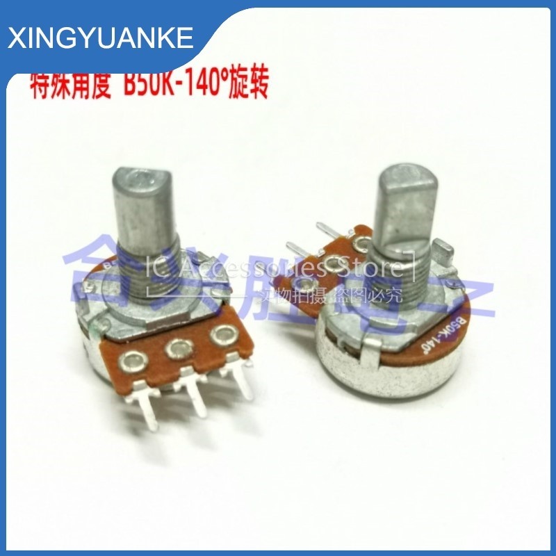 2 Cái / lô 148 Loại Đơn Chiết Áp B50K B50K-140° Xoay Bộ Khuếch Đại 140 Độ Điện Áp Âm Thanh 3Pin 16 L