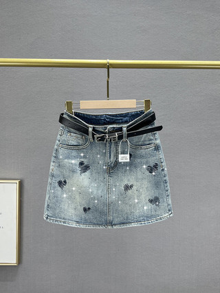 Váy Denim Kim Cương Nóng Nữ Mùa Hè Phong Cách Mới Cao Cấp Chữ a Váy Hông
