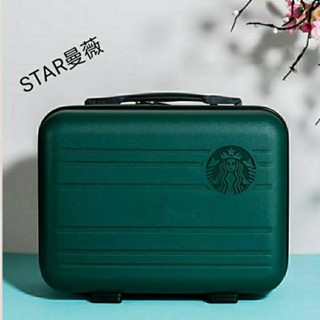 Hộp đựng mỹ phẩm Starbucks 14 inch in logo dễ thương, vali du lịch đơn giản, cá tính, vali, túi hàn