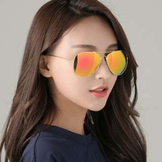 Cổ Điển Aviator Unisex Retro Nữ Kính Mát Khung Kim Loại Nam Kính Chống Nắng Gương 025