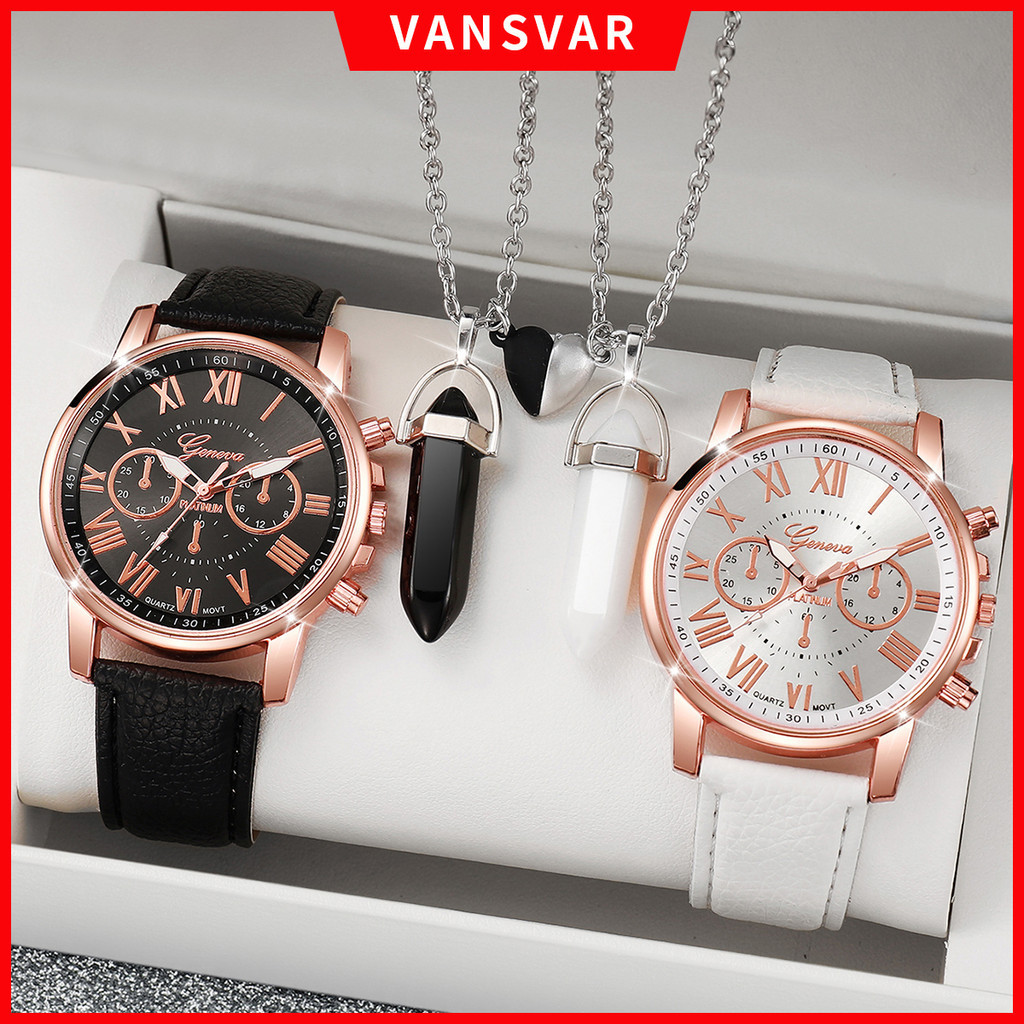 Đồng hồ đeo tay cặp đôi  thời trang Dây da tối giản Đồng hồ tỷ lệ La Mã