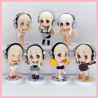 (((Mc) Bộ 7 kiểu dáng siêu dễ thương Phiên bản Q 7 kiểu Sony Child Maid Đồ bơi Guitar Micro Đội cổ vũ Phong cách bánh Sony Child Hình
