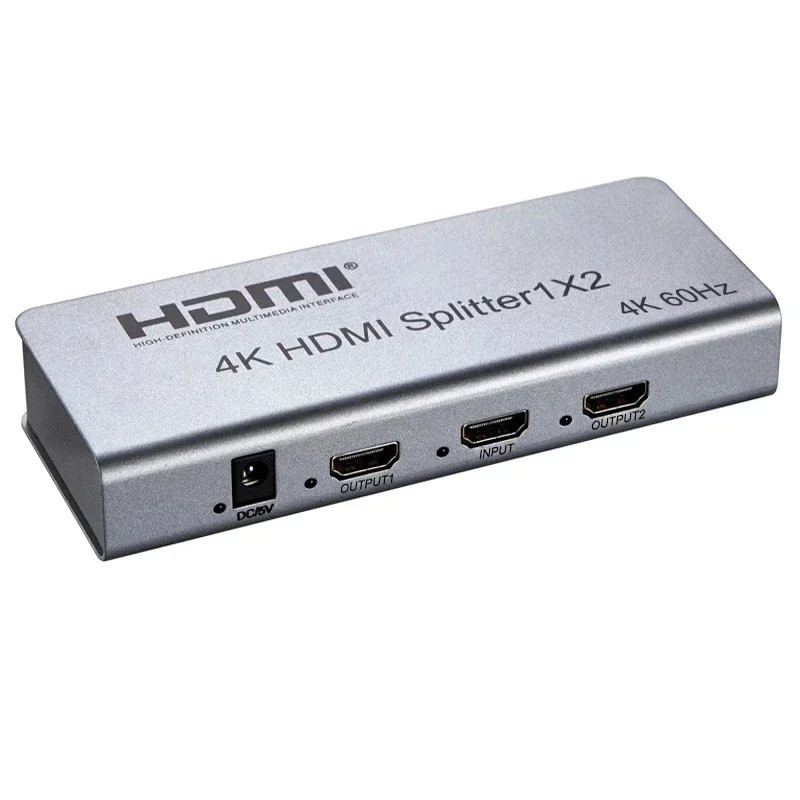 Bộ chia HDMI 4K 60Hz 1x2 HDMI 2.0 HDR EDID RS232 Bộ chuyển đổi Video âm thanh 1 trong 2 Bộ chia ra c