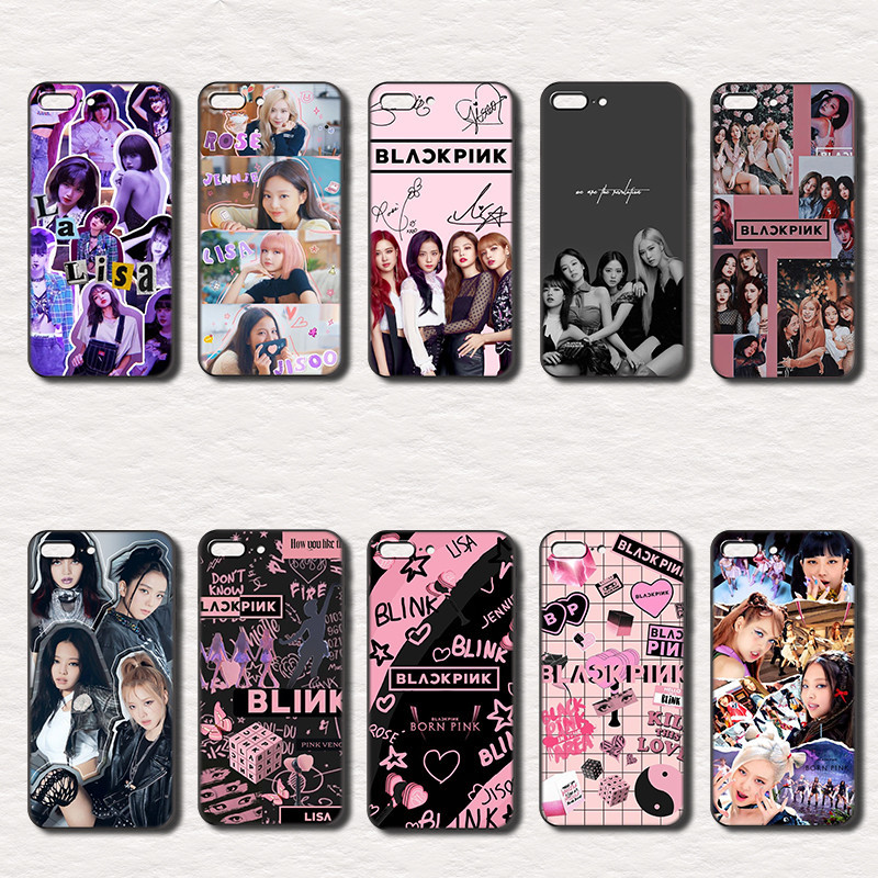 Blackpink Ốp điện thoại màu đen mềm cho OPPO Reno 5 Pro Plus 5k 6 Lite 7z black Pink Cover