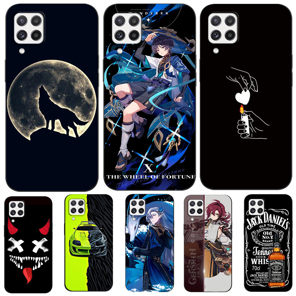 Dành Cho Samsung A22 4G Ốp lưng 6.4 Inch Ốp Lưng Cho Samsung Galaxy A22 4G GalaxyA22 A 22 Đen tpu Ge