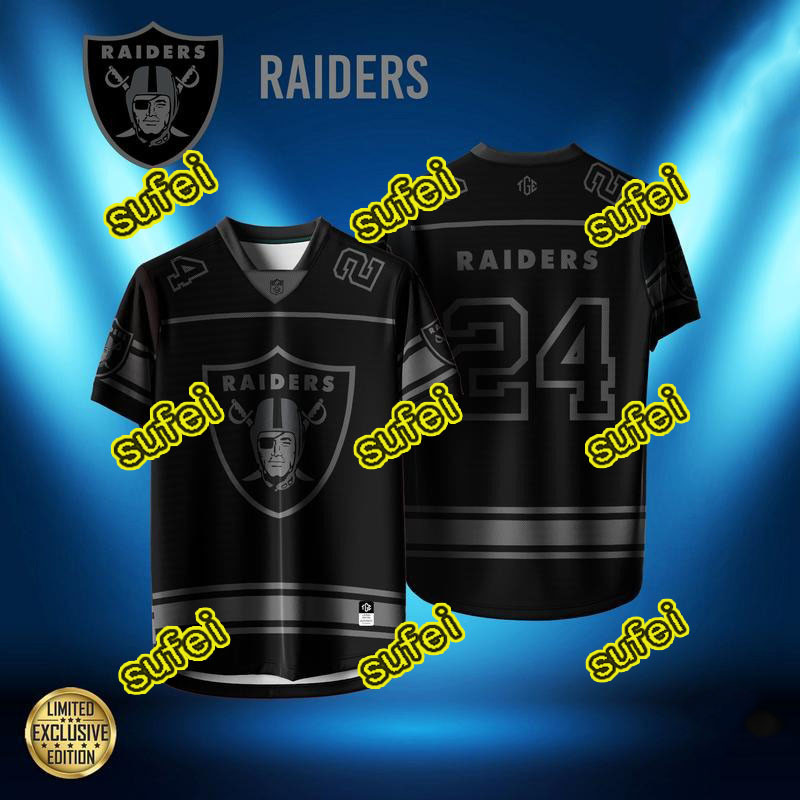 THE Jersey RAIDERS NFL Lycra Choii Thăng Hoa Jersey Microfiber Free Tùy Chỉnh Nama