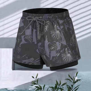 Quần bơi nam khô nhanh Kích thước lớn chống vỡ Quần short đi biển hai lớp chuyên nghiệp