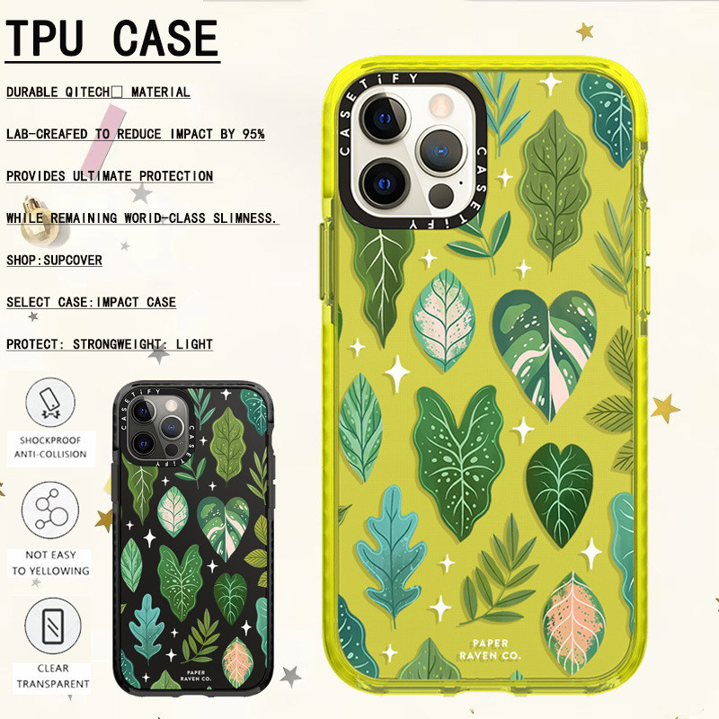 Dành Cho iPhone 16 14 15 Pro Max Green Leaves Pattern Case iPhone 12 13 Pro MAX 7 / 8plus / x / xr /
