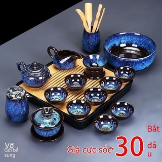 Bộ Cảnh Đức trấn, bộ dụng cụ pha trà gốm sứ trắng