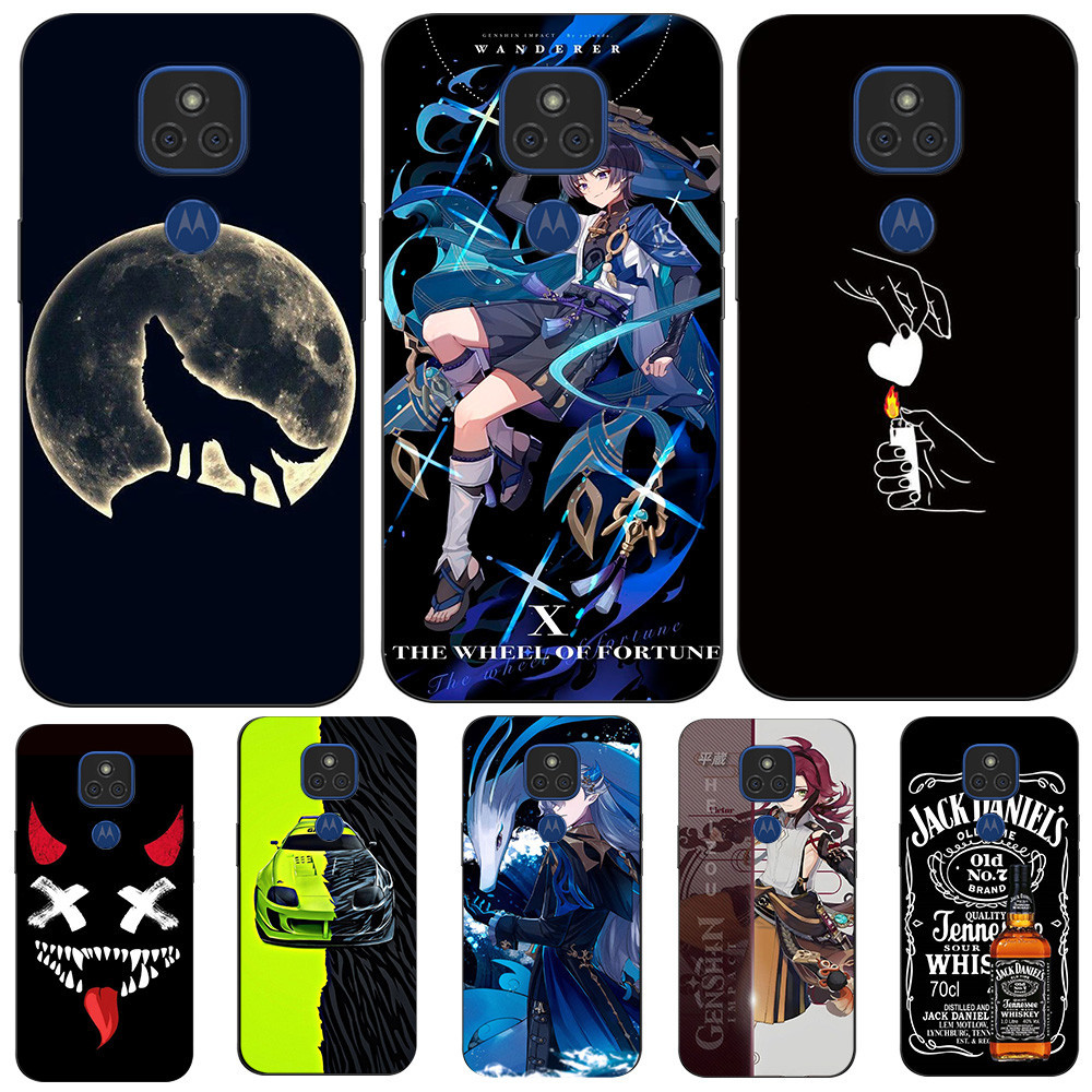 Dành Cho Motorola Moto E7 Plus Ốp Lưng Silicon Mềm Ốp Lưng Cho MotoE7Plus Ốp lưng Bảo Vệ Tpu Đen Gen