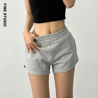 Thể Thao Hot Girl Mùa Hè Phong Cách Mới Co Giãn Giữa Eo Quần Short Thể Thao Ống Rộng Bao Da Thịt Ôm Hơn Nhìn Thường Ngày Quần Nóng Quần Nữ Hợp Thời Trang