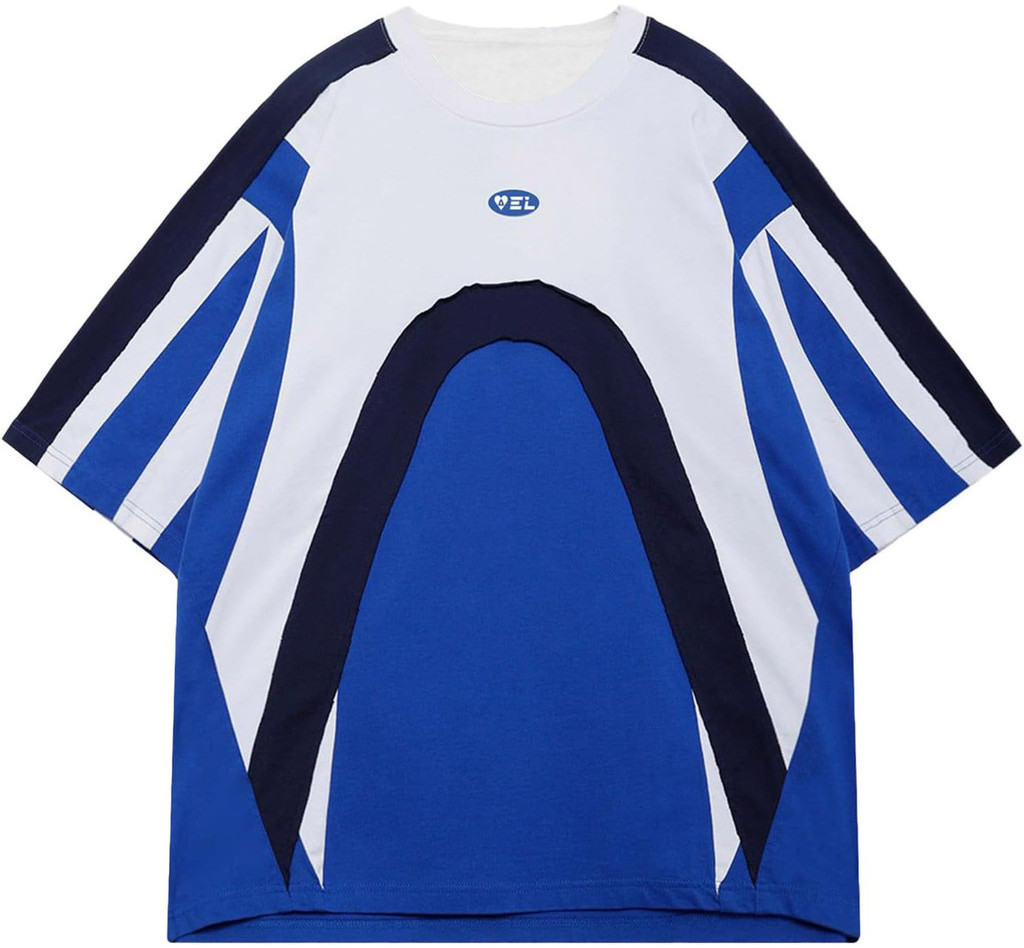 Aelfric Eden Graphic Tee Y2k Nam Quá Khổ Áo Màu Khối Đua Dạo Phố Áo Sơ Mi Unisex Thường Ngày Mùa Hè 