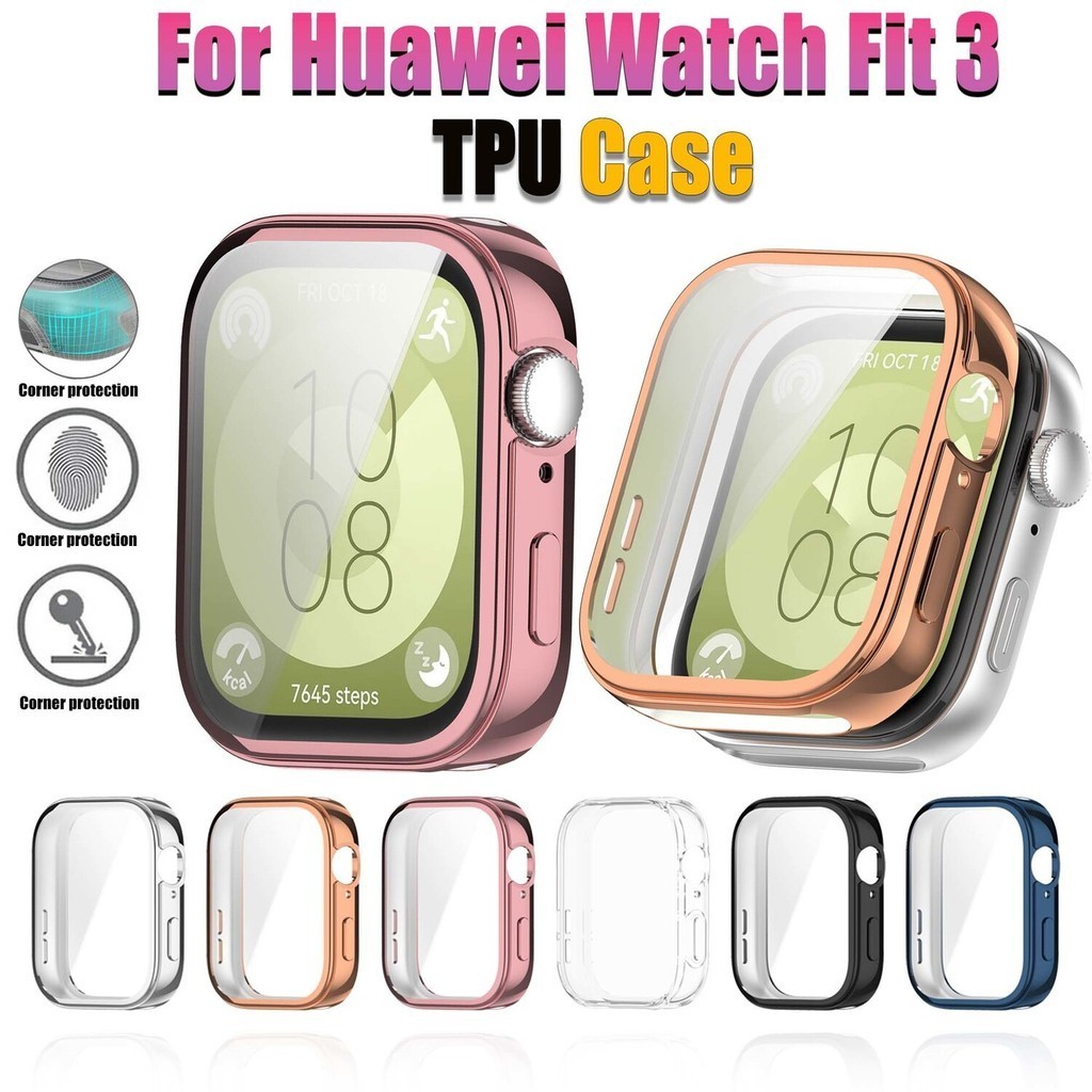 Vỏ bảo vệ màn hình TPU cho Huawei Watch Fit 3 Vỏ bảo vệ toàn diện cho Huawei Watch Fit 3