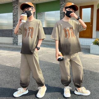 [Sản phẩm mới] Bộ đồ bé trai Quần ngắn tay Quần áo trẻ em Phong cách mới Bộ đồ hai mảnh đẹp trai